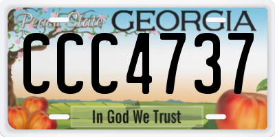 GA license plate CCC4737