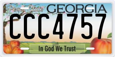 GA license plate CCC4757
