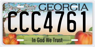 GA license plate CCC4761