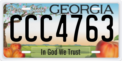 GA license plate CCC4763
