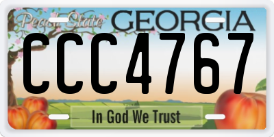 GA license plate CCC4767