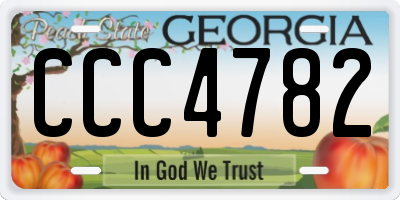 GA license plate CCC4782