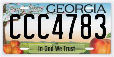 GA license plate CCC4783