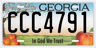 GA license plate CCC4791