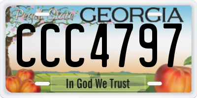 GA license plate CCC4797
