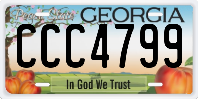 GA license plate CCC4799