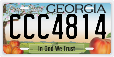 GA license plate CCC4814
