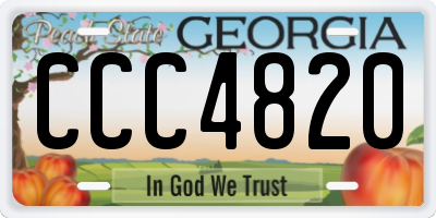 GA license plate CCC4820