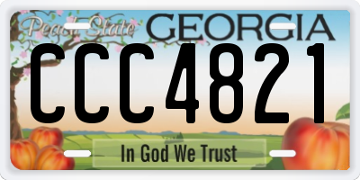 GA license plate CCC4821