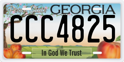 GA license plate CCC4825