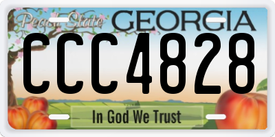 GA license plate CCC4828