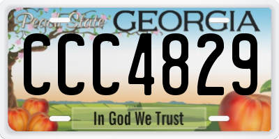 GA license plate CCC4829