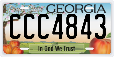 GA license plate CCC4843