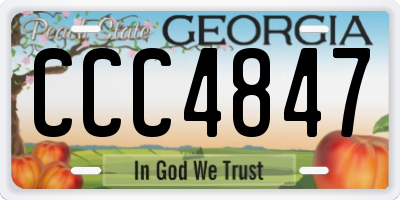 GA license plate CCC4847
