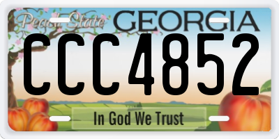 GA license plate CCC4852