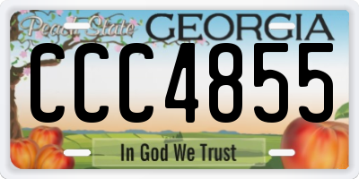GA license plate CCC4855