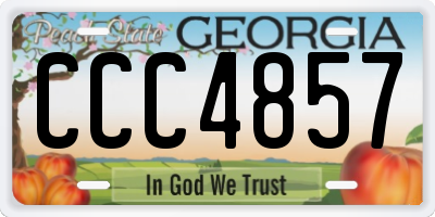 GA license plate CCC4857