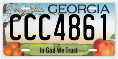 GA license plate CCC4861