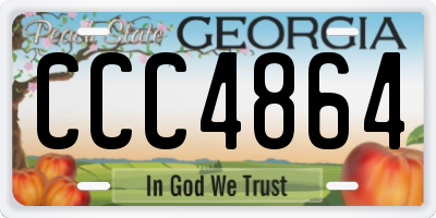 GA license plate CCC4864