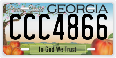 GA license plate CCC4866