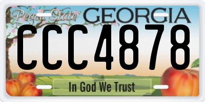 GA license plate CCC4878