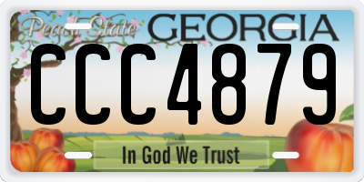 GA license plate CCC4879