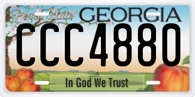 GA license plate CCC4880