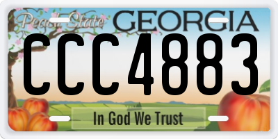 GA license plate CCC4883