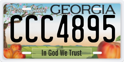 GA license plate CCC4895