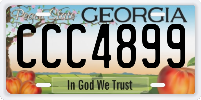 GA license plate CCC4899