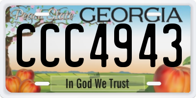 GA license plate CCC4943