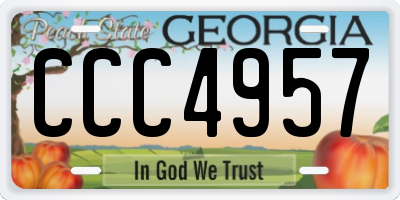 GA license plate CCC4957