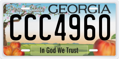 GA license plate CCC4960