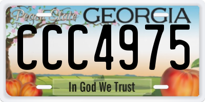 GA license plate CCC4975