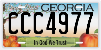 GA license plate CCC4977