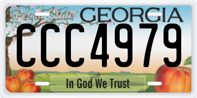 GA license plate CCC4979