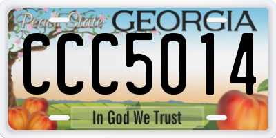 GA license plate CCC5014