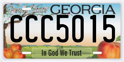 GA license plate CCC5015