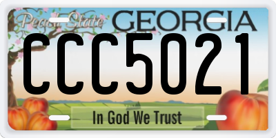 GA license plate CCC5021