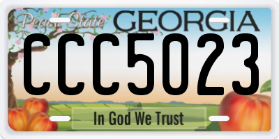 GA license plate CCC5023
