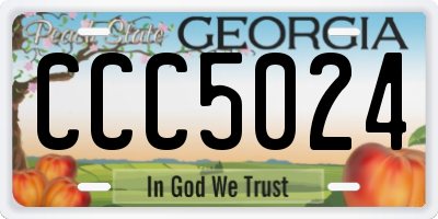 GA license plate CCC5024