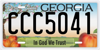 GA license plate CCC5041