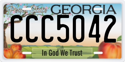 GA license plate CCC5042