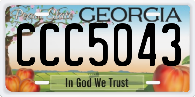 GA license plate CCC5043