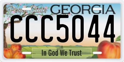 GA license plate CCC5044