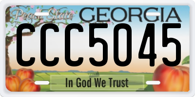 GA license plate CCC5045