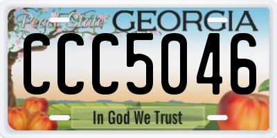 GA license plate CCC5046