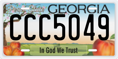GA license plate CCC5049