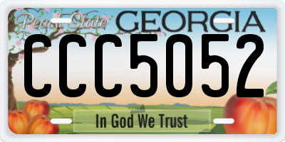 GA license plate CCC5052