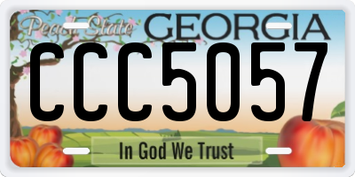 GA license plate CCC5057